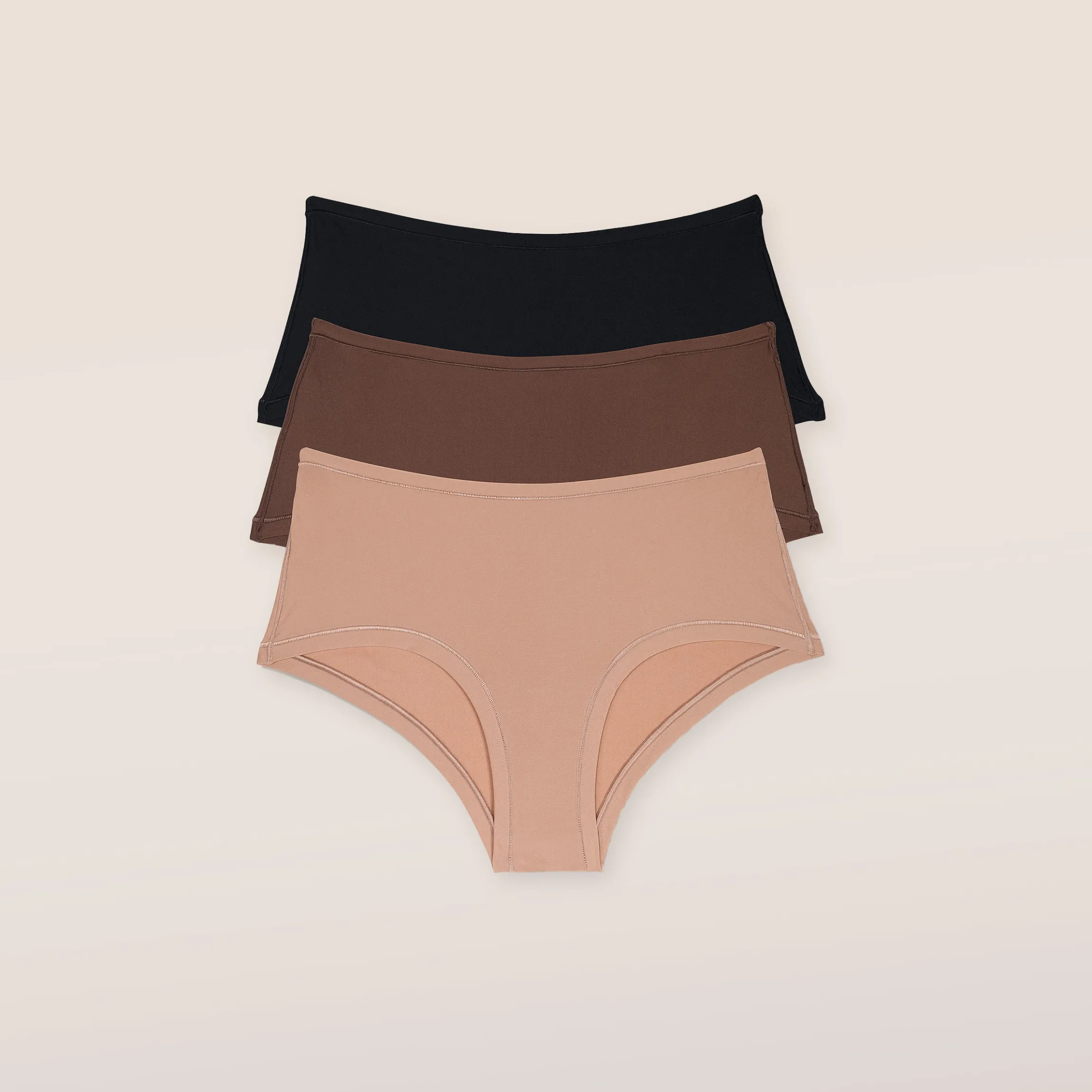 Nude Boyshort (3-pakke) - Multi