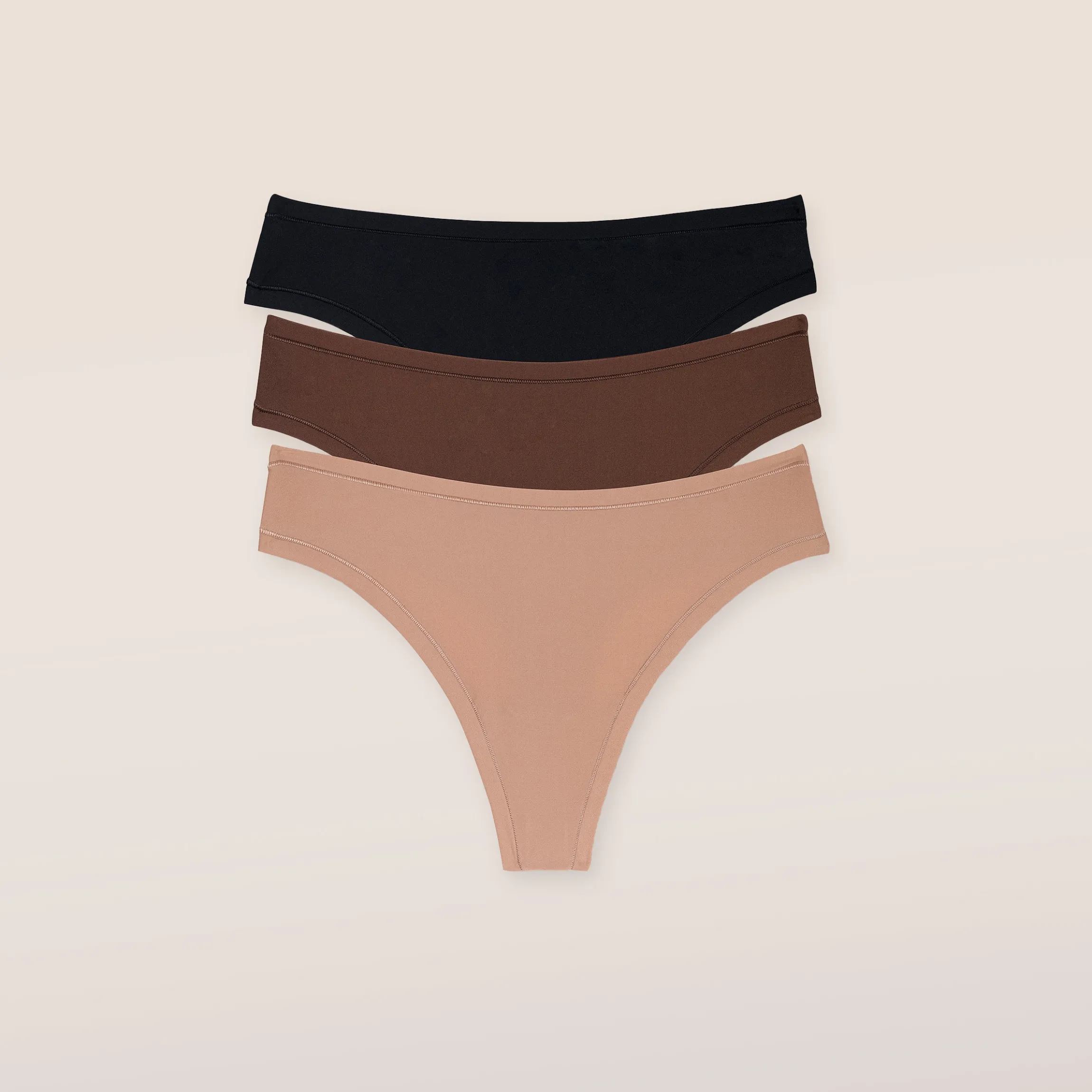 Nude Thongs (3-pakke) - Multi