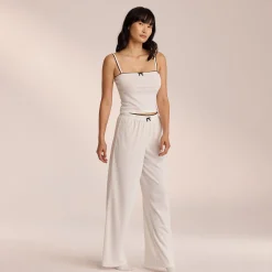 Pointelle Pyjamabukser - Hvid