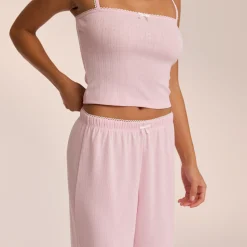 Pointelle Pyjamabukser - Pink
