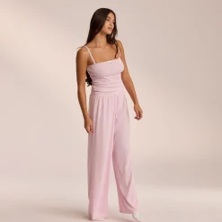 Pointelle Pyjamabukser - Pink