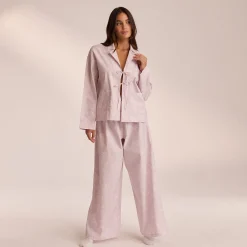Pyjamasskjorte i Bomuld - Lilla