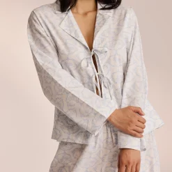 Pyjamasskjorte i Bomuld - Blå
