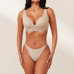Ribbed Mindful BH - Mink