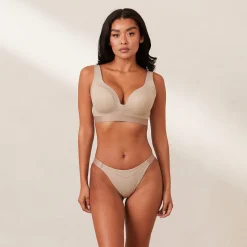 Ribbed Mindful BH - Mink