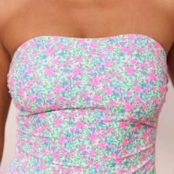 Ruched Strapless Badedragt i et stykke - Sweet Pea