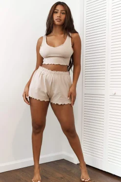 Ruffle Pyjamashorts - Mink