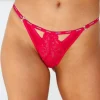 Scalloped Cut Out Cheeky Trusser - Skarlagenrød