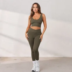 Silhouette Crossover-Leggings - Cederbrun