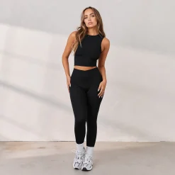 Silhouette Crossover-Leggings - Sort