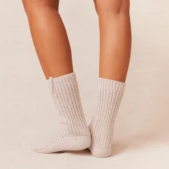 Snooze Strikkede Sokker - Creme