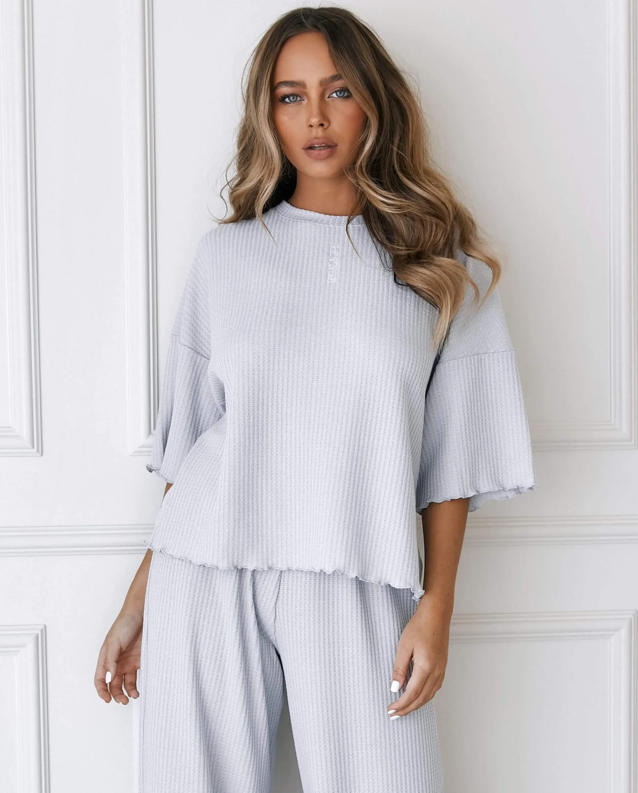 Soft Waffle Pyjama Top - Rimfrost