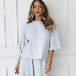Soft Waffle Pyjama Top - Rimfrost