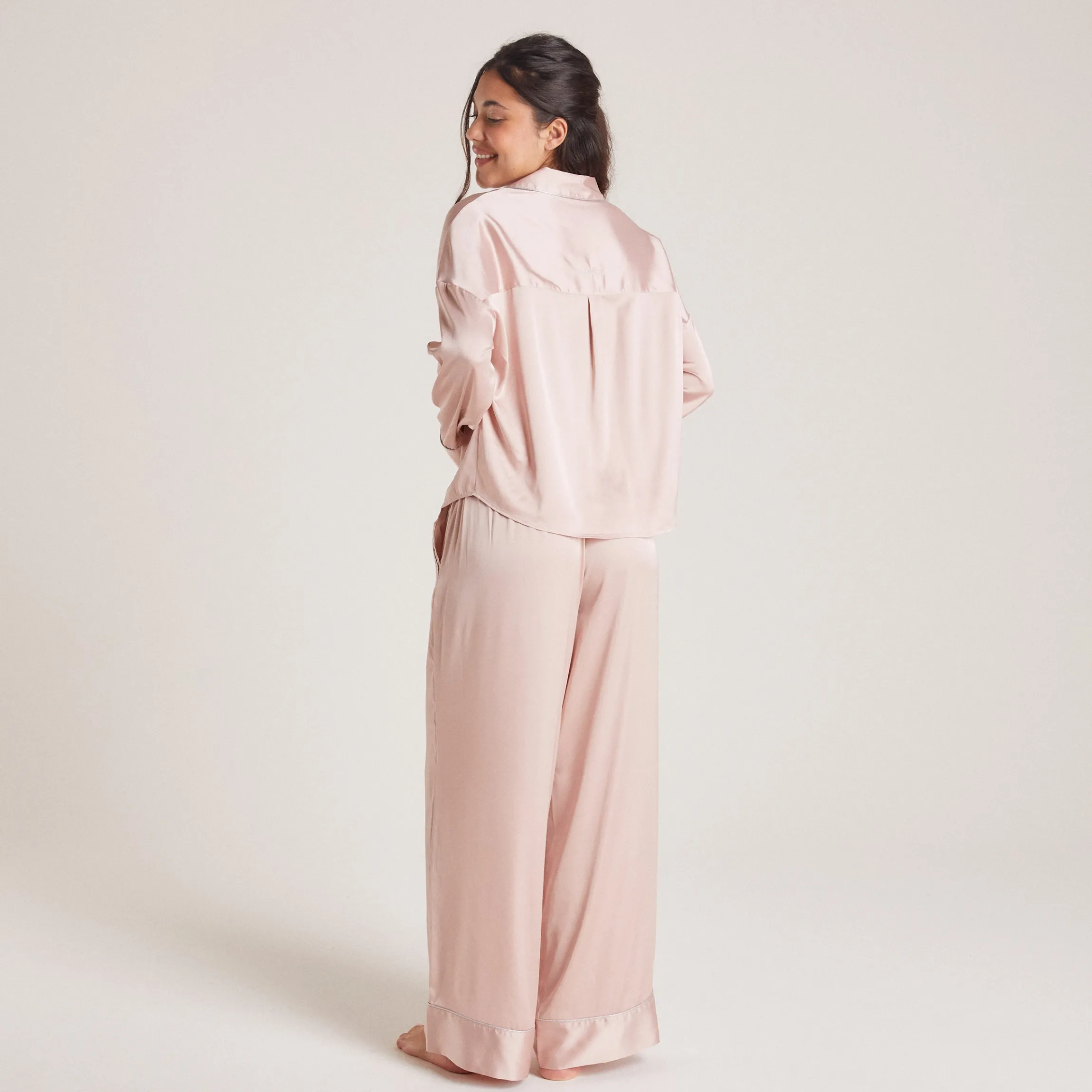 Sparkle Pyjamabukser i Satin - Blush