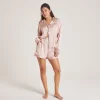 Sparkle Pyjamashorts i Satin - Blush