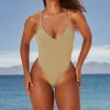 Statement Badedragt i et stykke - Oliven