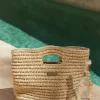 Strandtaske med Strå - Beige