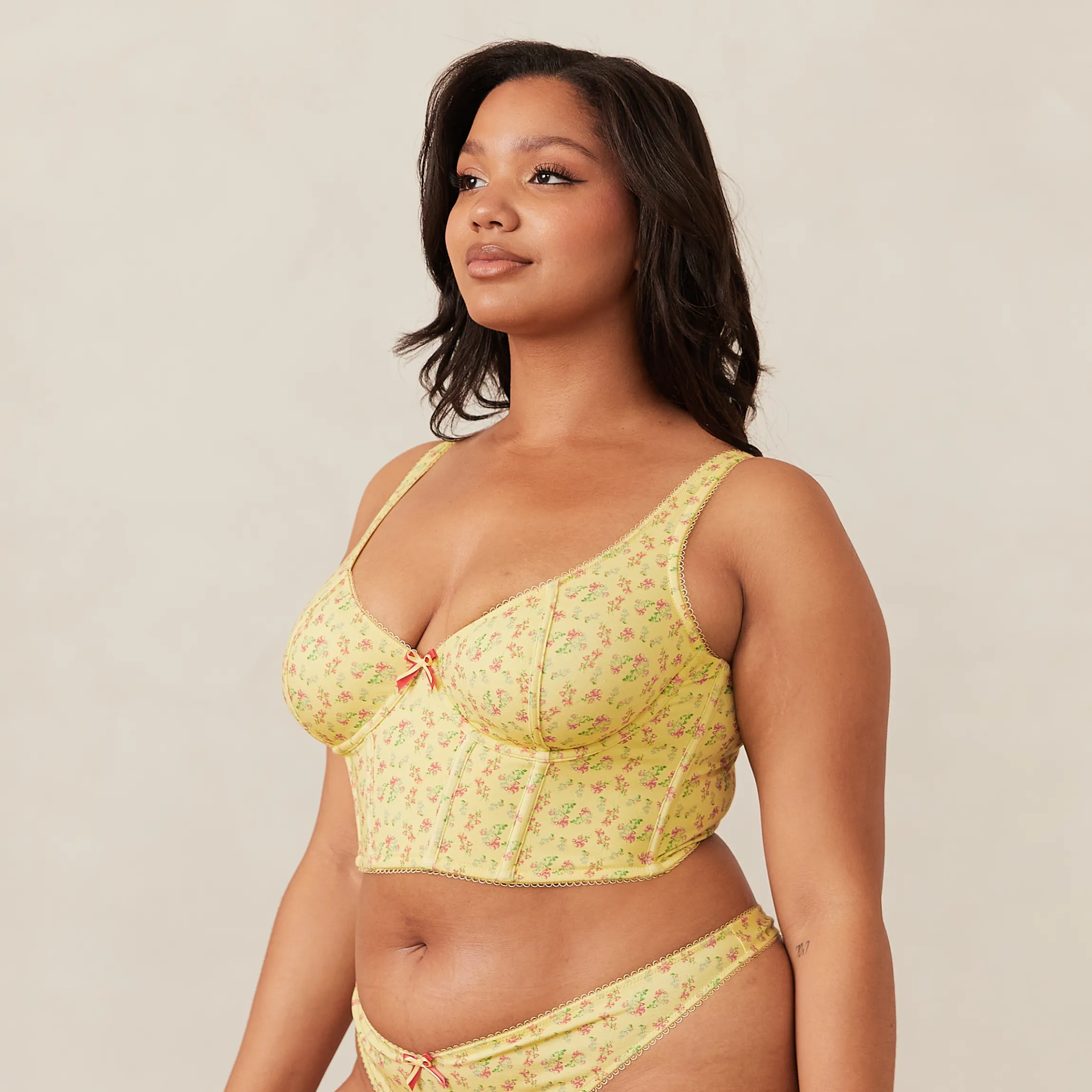 Sweet Longline BH - Citronblomstret