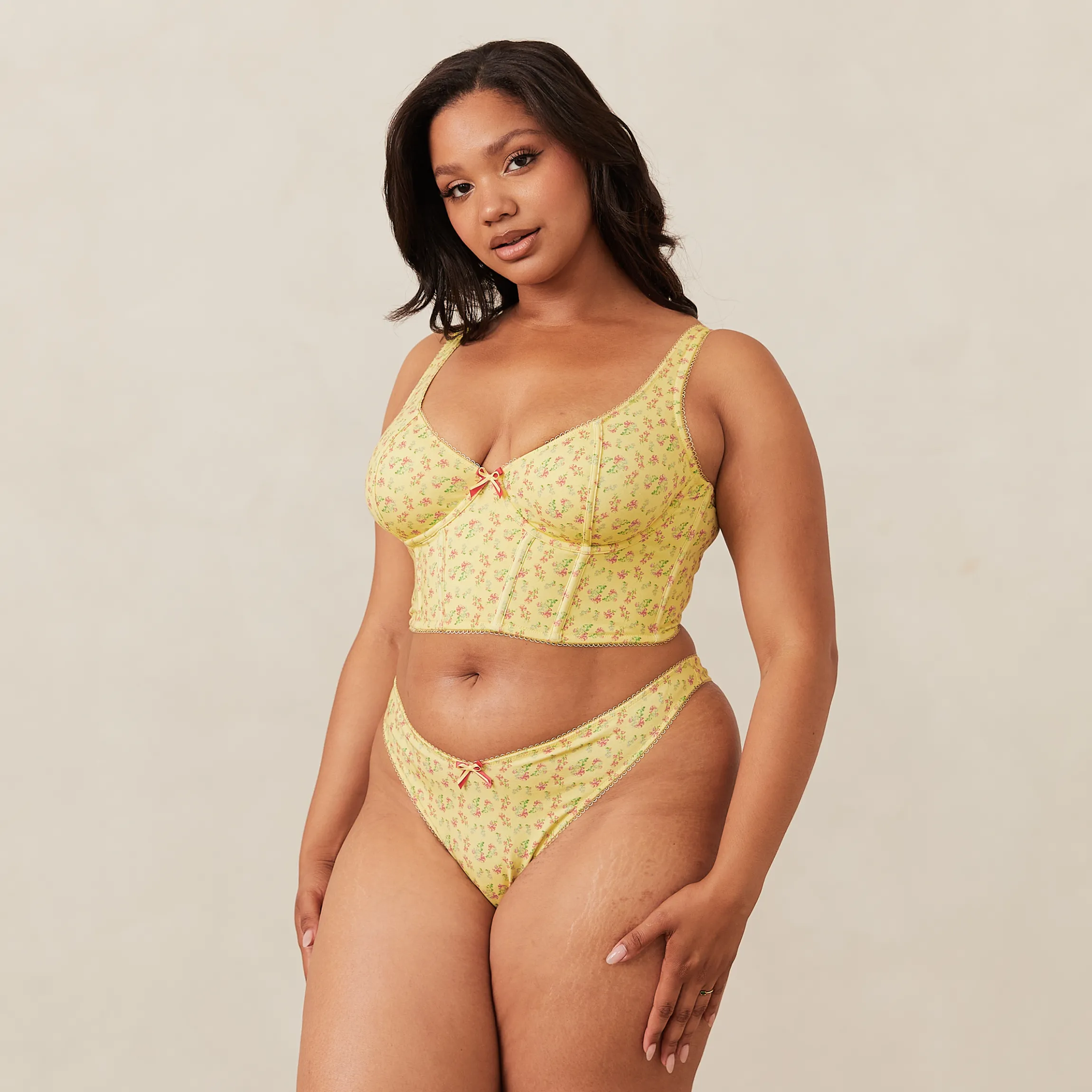Sweet Longline BH - Citronblomstret