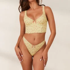 Sweet Longline BH - Citronblomstret