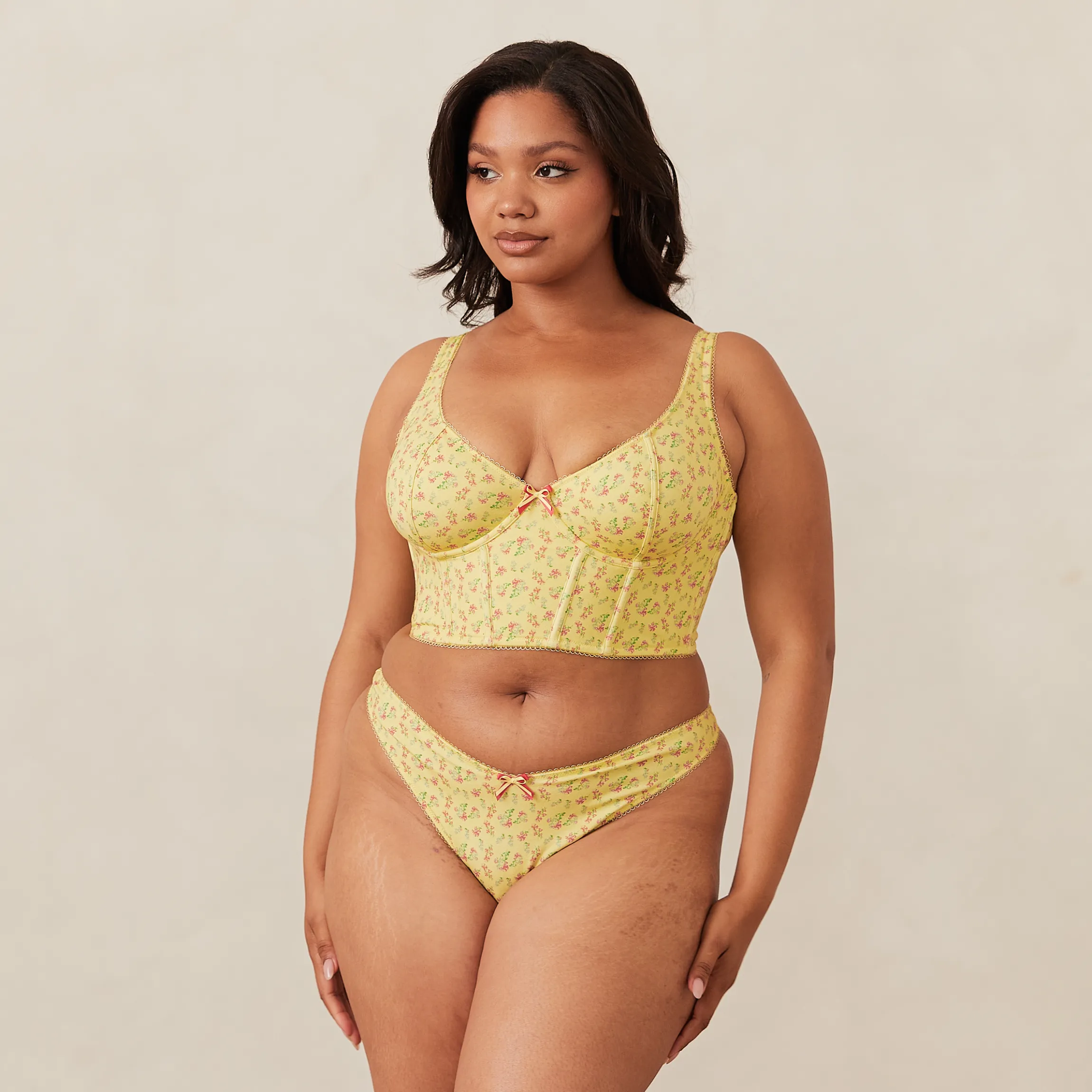 Sweet Longline BH - Citronblomstret