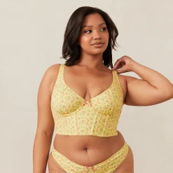 Sweet Longline BH - Citronblomstret