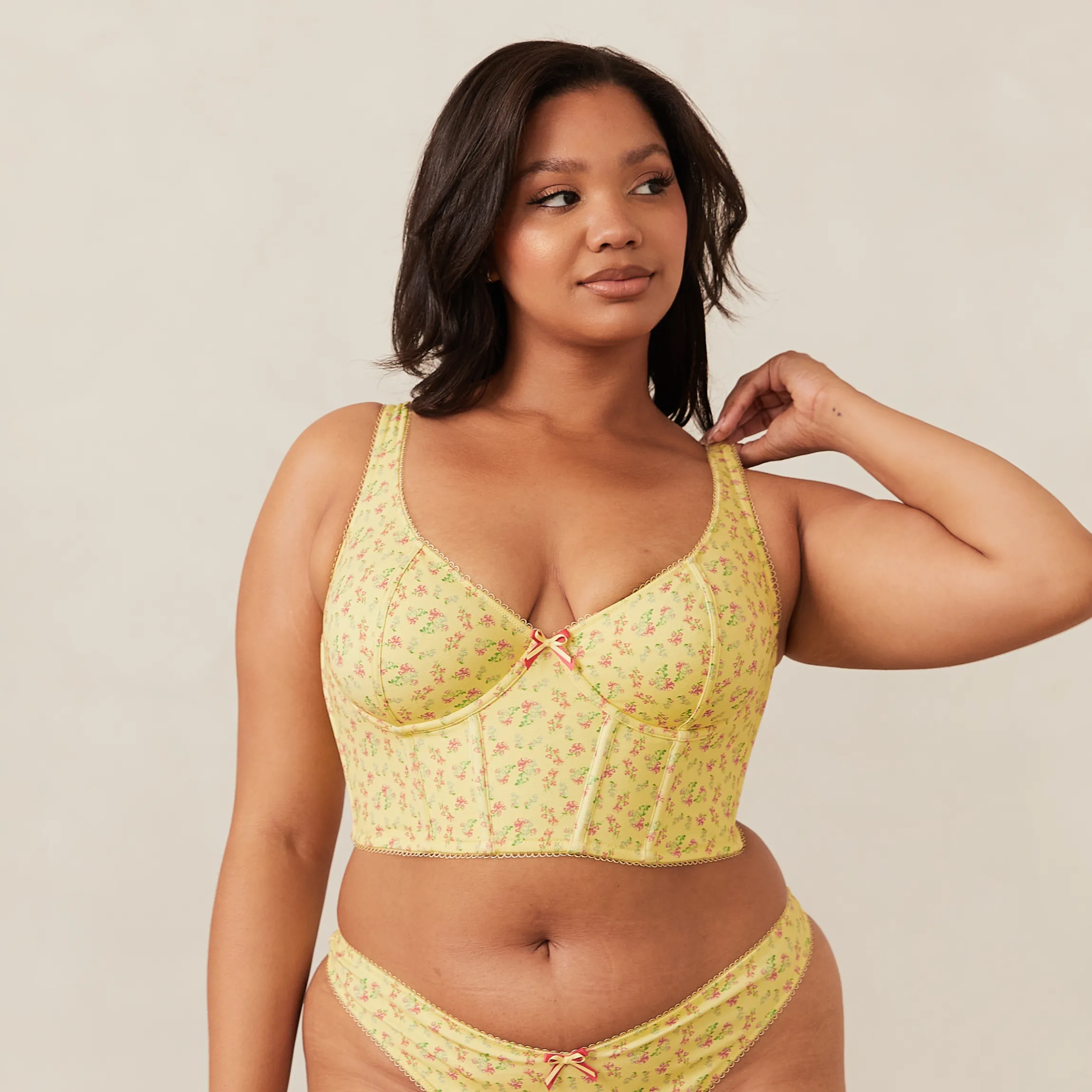 Sweet Longline BH - Citronblomstret