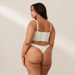 Sweet Longline BH - Hvid blomstret