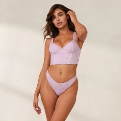 Sweet Longline BH - Lilacblomstret