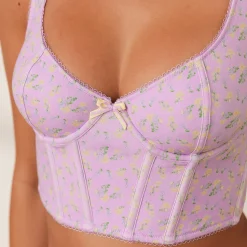 Sweet Longline BH - Lilacblomstret