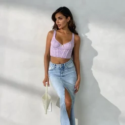 Sweet Longline BH - Lilacblomstret