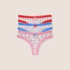 Thong med Kirsebærprint (3-pakke) - Multi