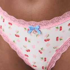 Thong med Kirsebærprint (3-pakke) - Multi