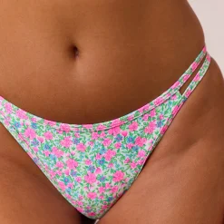 Twin Strap Cheeky Bikini Thong - Sweet Pea