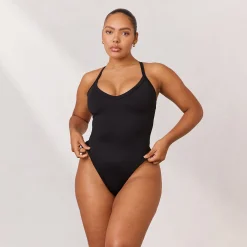Varsity Bryderryg Bodysuit - Sort
