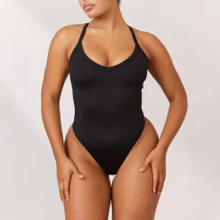 Varsity Bryderryg Bodysuit - Sort