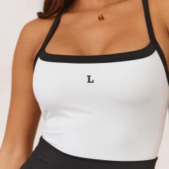 Varsity Bryderryg Cami Top - Hvid