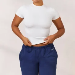 Varsity Tætsiddende T-Shirt - Hvid