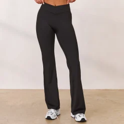 Varsity Udslåede Crossover-Leggings - Sort