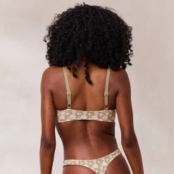 Vendbar Plunge Bikinitop - Grøn/Blomstret
