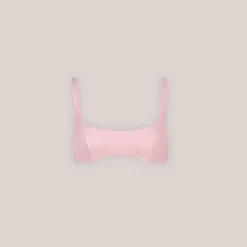Vendbar Plunge Bikinitop - Pink/Blomstret
