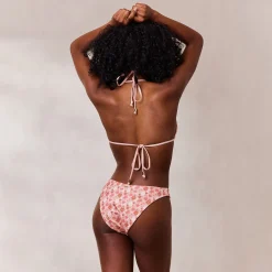 Vendbar Triangle Bikinitop - Pink/Blomstret