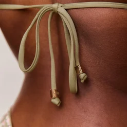 Vendbar Triangle Bikinitop - Grøn/Blomstret