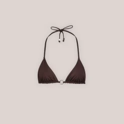 Vendbar Triangle Bikinitop - Brun/Blomstret