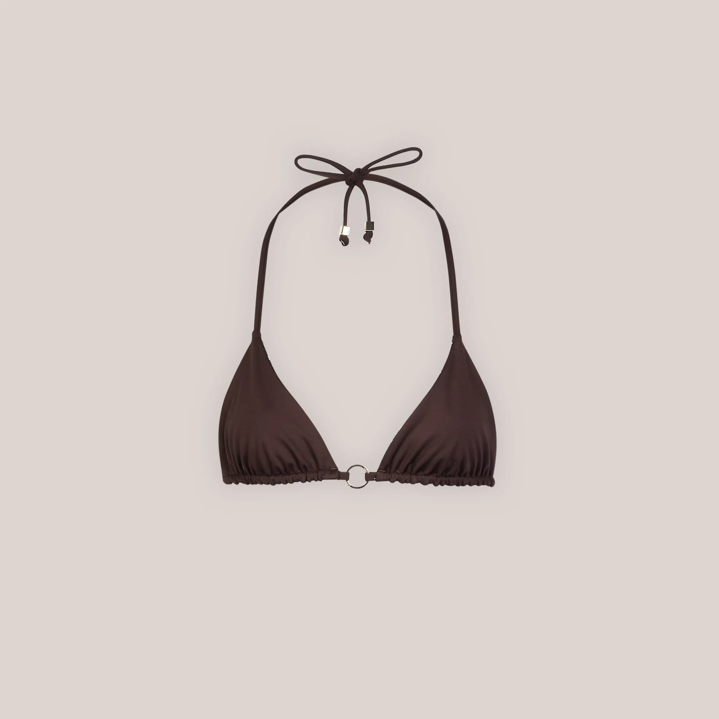 Vendbar Triangle Bikinitop - Brun/Blomstret