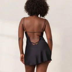 Zalia Slip Dress (sæt) - Sort