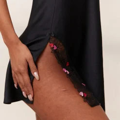 Zalia Slip Dress (sæt) - Sort
